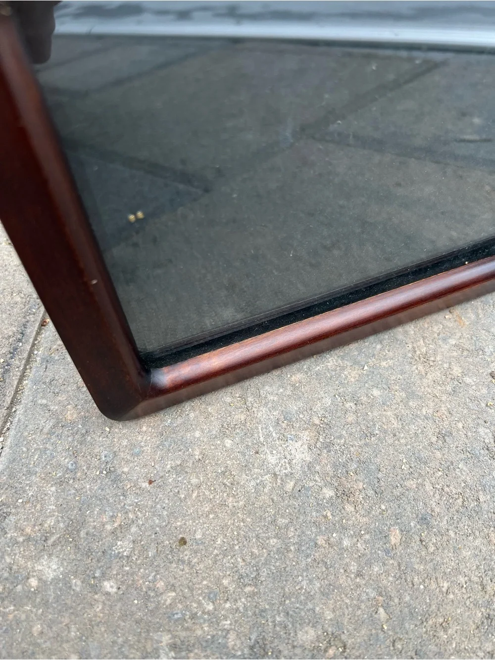 Vintage Mahogany Wood 5x7 Picture Frame Rounded Waterfall Edge Easel Back